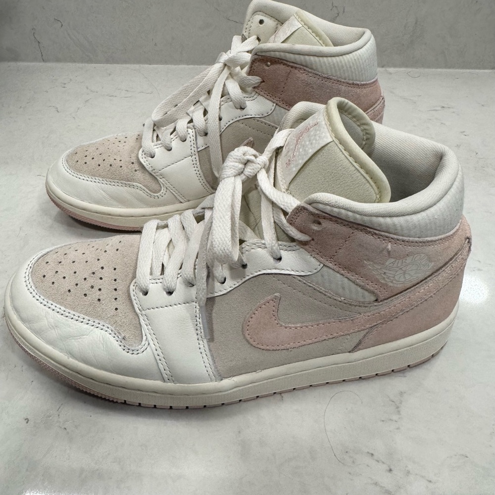 Nike Air Jordan - Women's Pink and White Sneakers
